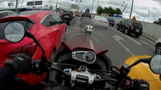 Pure sound Tiger 1050 Sport with BMW K1300S [upl. by Ahsilet]