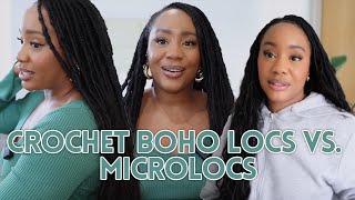 CROCHET BOHO LOCS VS MICROLCS [upl. by Ailedua108]