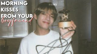 Taehyung ASMR🎧 Morning kisses from your boyfriend  no talking [upl. by Joete792]