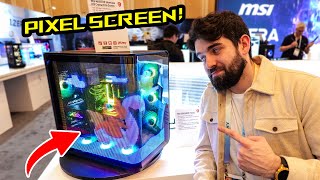 PC cases are getting CRAZY MSI Booth Tour CES 2024 [upl. by Bierman]