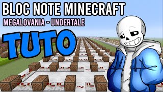 TUTO  MEGALOVANIA Undertale  Bloc note Minecraft [upl. by Shutz605]