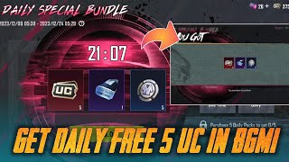 Get Daily Free 5 UC In Daily Special Bundle Event BGMI  Daily Special Bundle Event Explained [upl. by Ivana55]