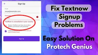 TextNow Sign Up Problem Fix Working Trick  Textnow is Unavailable In Your Country Error Fix [upl. by Nnylarac]