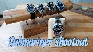 submariner homage shoot out pagarni design  parnis  tesell  steeldive tevise [upl. by Dwaine]