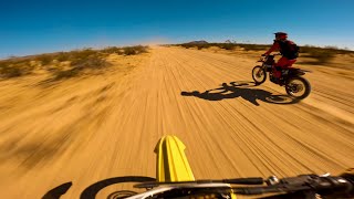 RMZ250 Wide Open in the California Desert 4K Adventure to Randsburg [upl. by Themis]