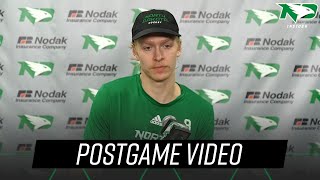 UND Hockey  Jake Schmaltz Postgame Press Conference  12823 [upl. by Ruon]