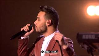 One Direction perform History LYRICS on The Final  The Final Results  The X Factor 2015 [upl. by Aramahs]