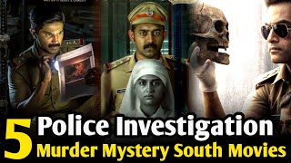 Top 5 Police Investigation Crime Thriller South Movies On Youtube In Hindi  Part 1 [upl. by Christie237]