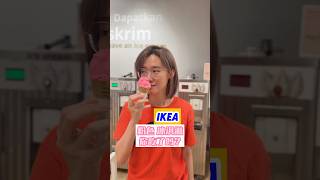 第一次吃这个棍😋 ikea icecream lingonberry funny funnyvideo funnyshorts fun dessert [upl. by Neffets]