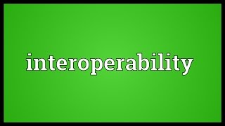 Interoperability Meaning [upl. by Aicercul]