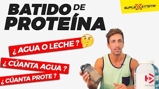 Cómo preparar un batido de proteína ¿Agua o Leche 🤔💭 [upl. by Odlanir223]