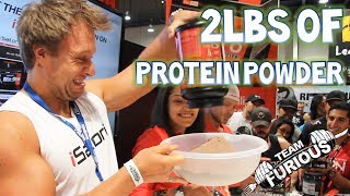 2lb Protein Tub Eat Off w Marc Lobliner 3000 Grams of Biological Protein  Furious Pete [upl. by Akenihs]