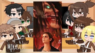 ⚔️Aot react to Eren Yeager⚔️  Attack On Titan  GCRV  aot•snk [upl. by Dorella]