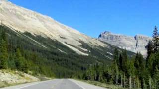 Icefields Parkway Southbound Part 3 Sask River to Lake Louise Time Lapse [upl. by Fontes]