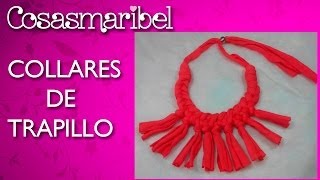 Crea collares con tela de camiseta o trapillo [upl. by Dowlen]