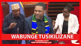 MWIGULU ASHAMBULIWA BUNGENI WABUNGE WAMVAA VIKALI quotPESA ZIMEENDA WAPIquotSPIKA AMPIGA MASWALI MAGUMU [upl. by Baalbeer]