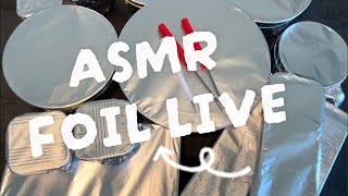 LIVE SESSION Odd  ASMR FOIL Satisfying ASMR Live Session not Loop diy satisfying foil relaxing [upl. by Yeldud]