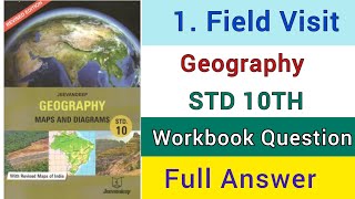 Class 10  Jeevandeep  Geography Maps amp Diagram  1Field Visit  Workbook Answers  SSC [upl. by Malamud]