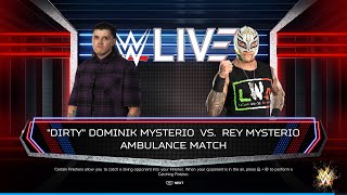 WWE 2k24 Ambulance Match Dirty Dominik Mysterio vs Rey Mysterio wwe2k24 ambulancematch [upl. by Ydnelg]