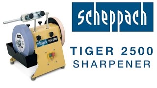 Scheppach Tiger 2500 Wet Stone Grinder Sharpener [upl. by Adeuga631]