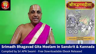 SrimadhBhagavadGita Book Sanskrit Kannada Sri APN Swami httpsapnswamiwordpresscompublications [upl. by Ardle]