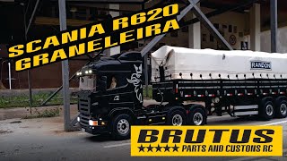 SCANIA R620 DE CONTROLE REMOTO ESCALA 114 esse ficou top [upl. by Ardnaxila]