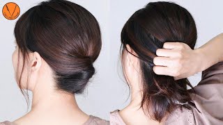 【短い髪】アメピン1本で簡単に留めるボブヘアアレンジ [upl. by Nimsay]