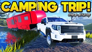 CAMPING with a TRAILER in Roblox American Plains Mudding [upl. by Poland593]