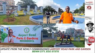 BENIN CITY AIRPORT ROAD PARK AND GARDEN OBASEKI DEY WORK [upl. by Granese438]