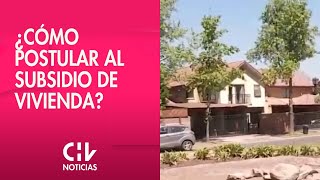 SUBSIDIO DE VIVIENDA  ¿Cómo inscribirse y postular al beneficio [upl. by Batholomew]