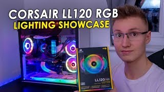 Corsair LL120 RGB Lighting Showcase  Thermal Performance Before amp After [upl. by Llecrep]