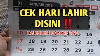 KALENDER LENGKAP WETON FULL 12 BULAN TAHUN 2016 MASEHI [upl. by Ayram371]