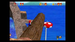 Super Mario 64  Tall Tall Mountain Breathtaking View from Bridge [upl. by Salahi]