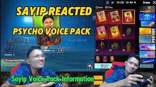 Psycho Voice Pack Reaction😤Next Sayip Voice Pack😂 Funny Reaction 🤣 [upl. by Otrebogir]