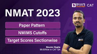 NMAT 2023 Paper Pattern  NMIMS Cutoffs  NMAT Target Scores Section wise  BYJUS MBA [upl. by Noimad]