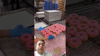 Donuts meking in factory sweet food donuts foodie viralvideo shotsvideo [upl. by Pruchno]