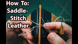 How to Hand Stitch Leather  StepByStep Beginners Guide to Saddle Stitching Leather  Will Hodges [upl. by Enitsenrae97]