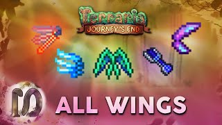 All Wings in Terraria 14 Journeys End Guide UPDATED How to Get  Craft All Wings in Terraria [upl. by Quiteris]