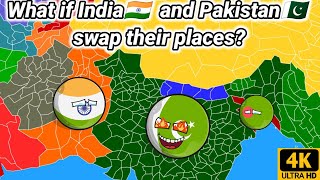 what if India🇮🇳 and pakistan🇵🇰 swap their places hiddenfact countryball youtube [upl. by Correy]