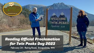 Reading Official Proclamation for Twin Peaks Day 2023 [upl. by Bakki174]