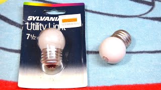 Sylvania 75watt S11 Incandescent Night Light Bulb [upl. by Madelin]