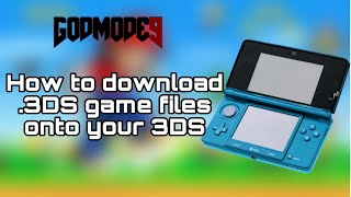 How to install 3ds games on your 3ds using godmode9 [upl. by Bradley]