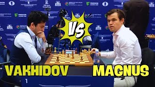 Vakhidov VS Magnus Carlsen  World Blitz Chess 2023  R2 [upl. by Radmilla]