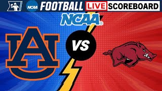 Auburn Tigers vs Arkansas Razorbacks  NCAA Football Live Scoreboard [upl. by Chil370]