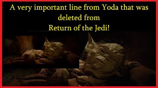 A deleted scene of Yoda might alter Lukes perceptions of ObiWan [upl. by Studnia]