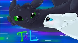 Toothless x Lightfury Part 1  Love at first flight Complete [upl. by Conney]