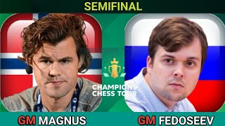 🟢 Semifinals  Magnus Carlsen vs Vladimir Fedoseev  Chessable Masters 2024 [upl. by Ynaffital]