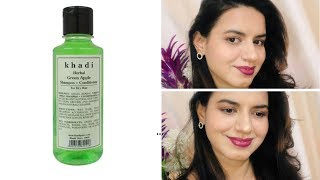 Khadi Herbal Green Apple Shampoo  Conditioner review  For Dry Hair  HINDI [upl. by Nayrb278]