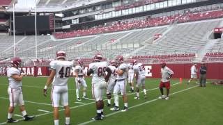 Alabama tight end drills [upl. by Ecadnac]