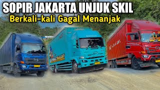 BerkaliKali Gagal Menanjak‼️Sopir Jakarta Unjuk Skil [upl. by Ardnalahs]